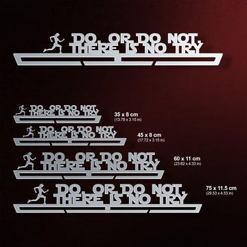 Do Or Do Not, There Is No Try Medal Hanger Display FEMALE-Medal Display-Victory Hangers®