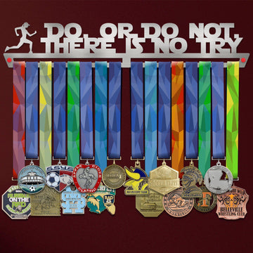 Do Or Do Not, There Is No Try Medal Hanger Display FEMALE-Medal Display-Victory Hangers®