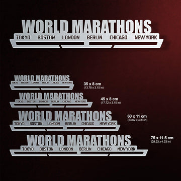 World Marathons Majors Medal Hanger Display Rack V1-Medal Display-Victory Hangers®