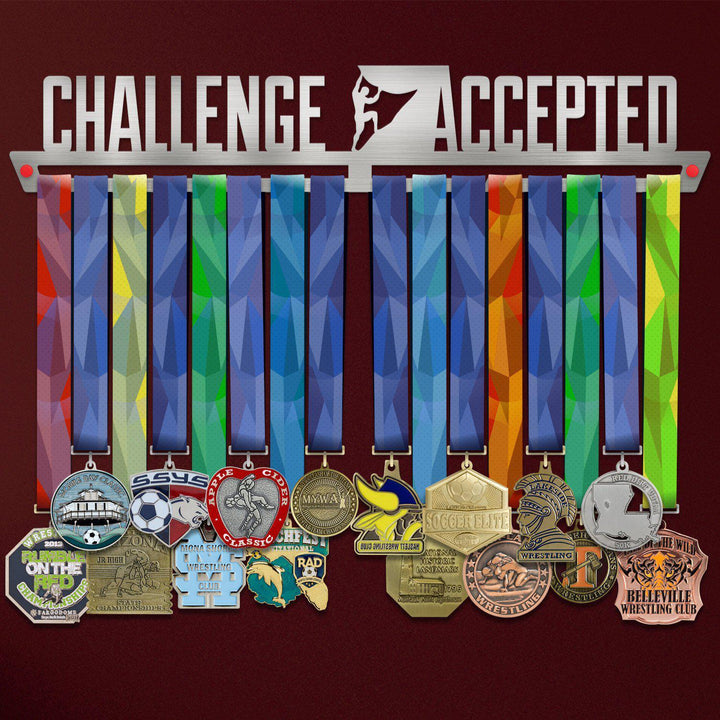 Challenge Accepted Medal Hanger Display Victory Medal Hangers®