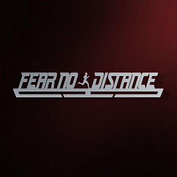 Fear No Distance Medal Hanger Display MALE in brushed stainless steel finish, showcasing sleek and durable design for medal organization.