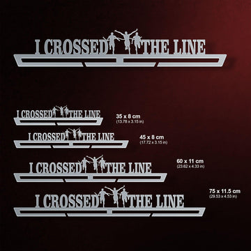 I Crossed The Line Medal Hanger Display V1-Medal Display-Victory Hangers®