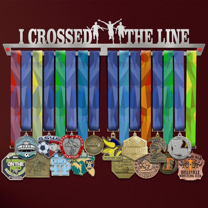I Crossed The Line Medal Hanger Display V1-Medal Display-Victory Hangers®