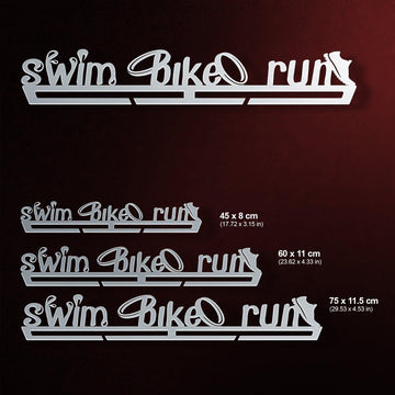 Swim Bike Run Medal Hanger Display V2 Triathlon Metal Rack Victory Medal Hangers®