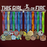 This Girl Is On Fire Medal Hanger Display-Medal Display-Victory Hangers®